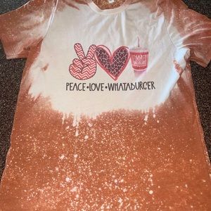 Custom bleached whataburger tee